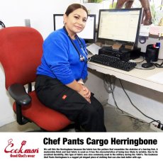 画像13: COOKMAN  Chef Pants Cargo Herringbone (Black) (13)