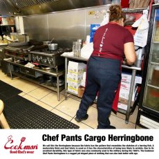 画像16: COOKMAN  Chef Pants Cargo Herringbone (Navy) (16)