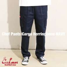 画像2: COOKMAN  Chef Pants Cargo Herringbone (Navy) (2)