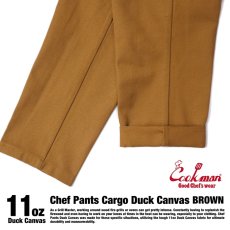 画像10: COOKMAN  Chef Pants Cargo Duck Canvas (Brown) (10)