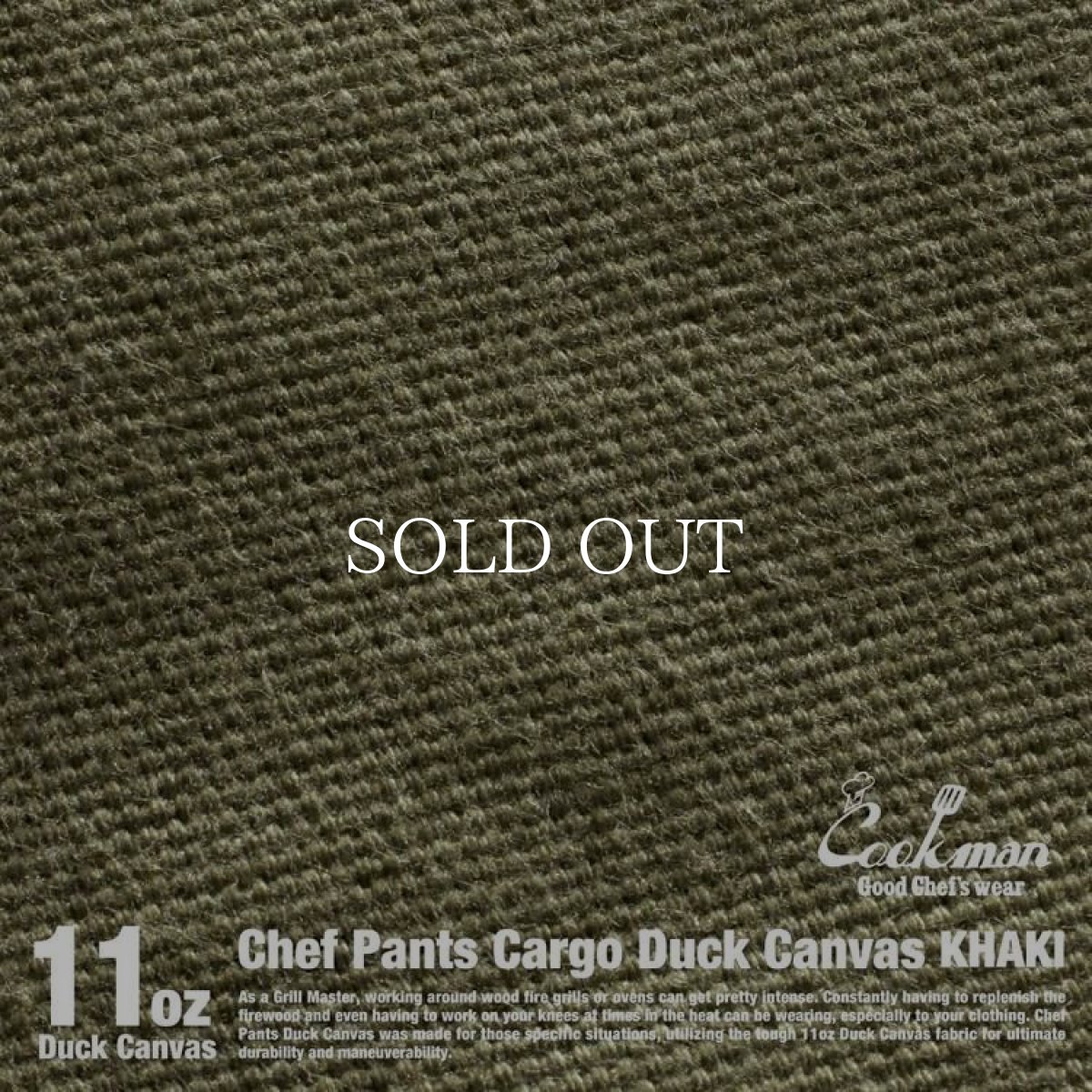 画像13: COOKMAN  Chef Pants Cargo Duck Canvas (Khaki) (13)