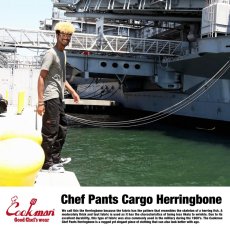 画像12: COOKMAN  Chef Pants Cargo Herringbone (Black) (12)
