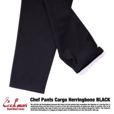 画像9: COOKMAN  Chef Pants Cargo Herringbone (Black) (9)