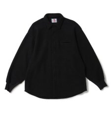 画像1: SON OF THE CHEESE  Fleece big Shirt (BLACK) (1)