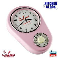 画像2: COOKMAN  Kitchen Clock Pink (Light Pink) (2)