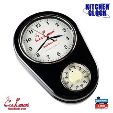 画像2: COOKMAN  Kitchen Clock Black (Black) (2)