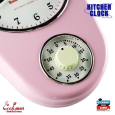 画像3: COOKMAN  Kitchen Clock Pink (Light Pink) (3)