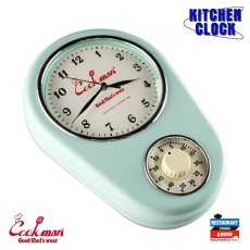 画像2: COOKMAN  Kitchen Clock Mint (Pale Blue) (2)
