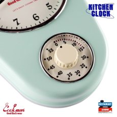 画像3: COOKMAN  Kitchen Clock Mint (Pale Blue) (3)