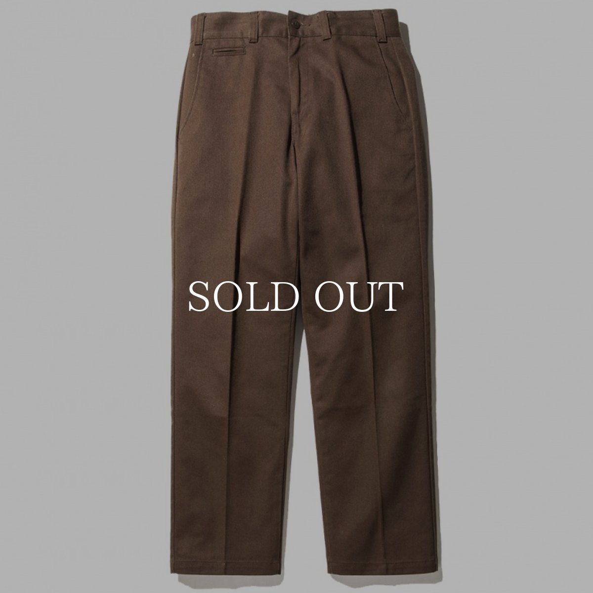 画像1: CALEE  T/C twill chino trousers (Brown) (1)