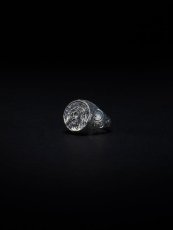 画像1: ANTIDOTE BUYERS CLUB    Engraved Jesus Ring (Silver) (1)