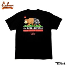 画像1: COOKMAN  Tシャツ TM Paint California bear (Black) (1)