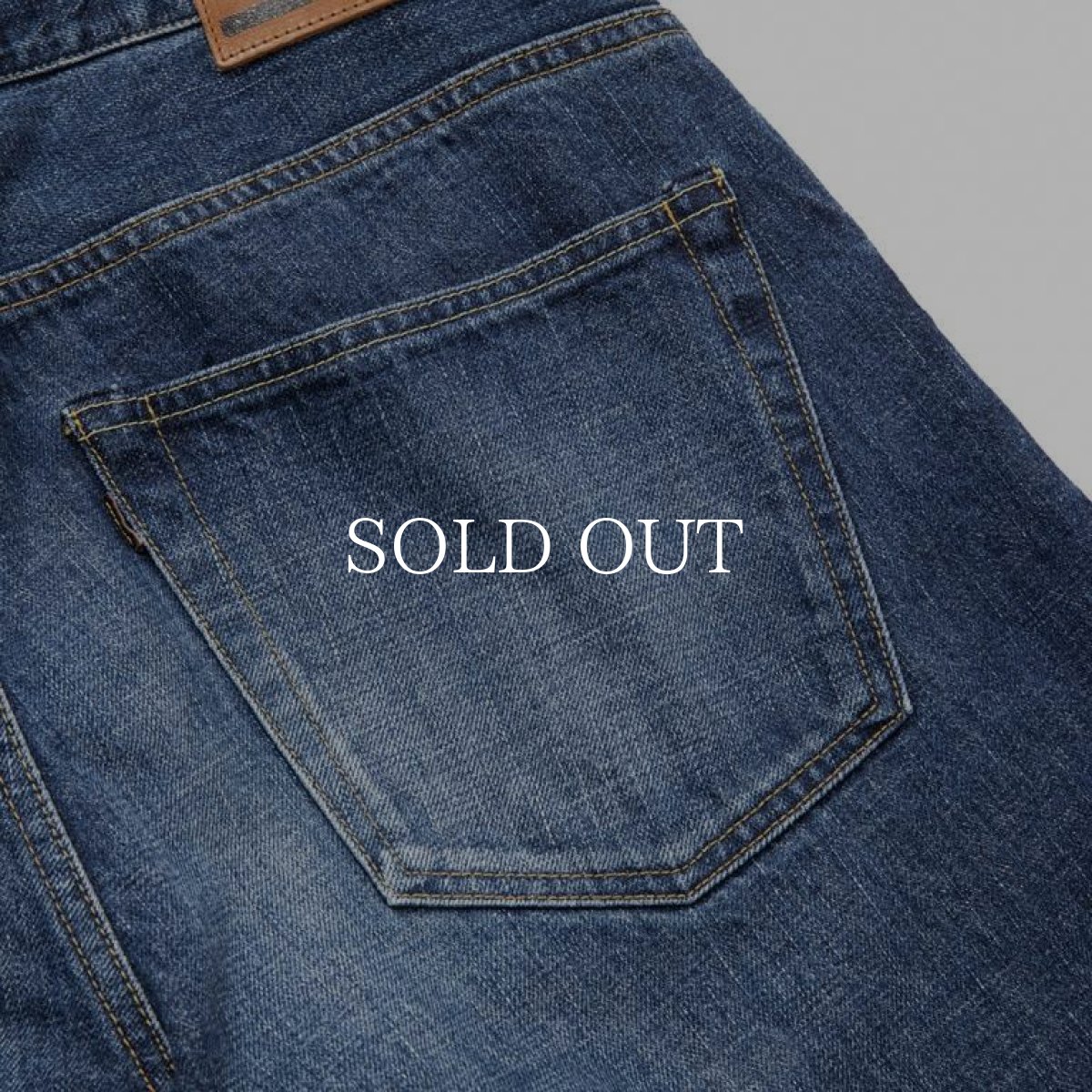 画像7: CALEE  Vintage reproduct tapered used denim pants (Used Indigo Blue) (7)