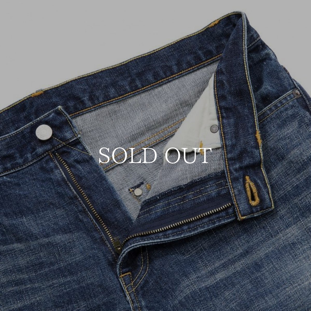 画像4: CALEE  Vintage reproduct tapered used denim pants (Used Indigo Blue) (4)