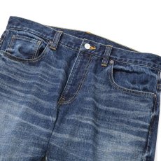 画像3: CALEE  Vintage reproduct tapered used denim pants (Used Indigo Blue) (3)