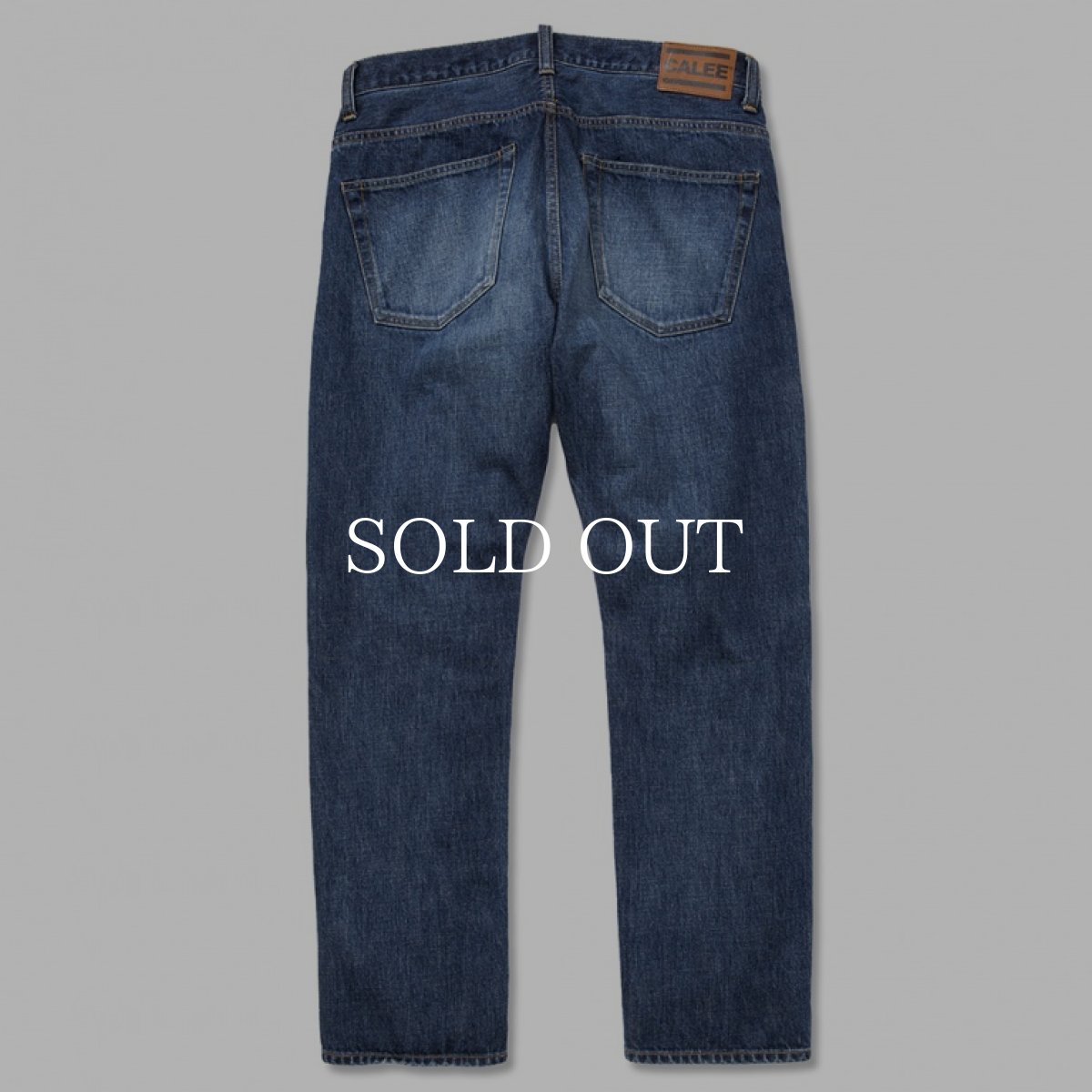 画像2: CALEE  Vintage reproduct tapered used denim pants (Used Indigo Blue) (2)