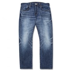 画像1: CALEE  Vintage reproduct tapered used denim pants (Used Indigo Blue) (1)