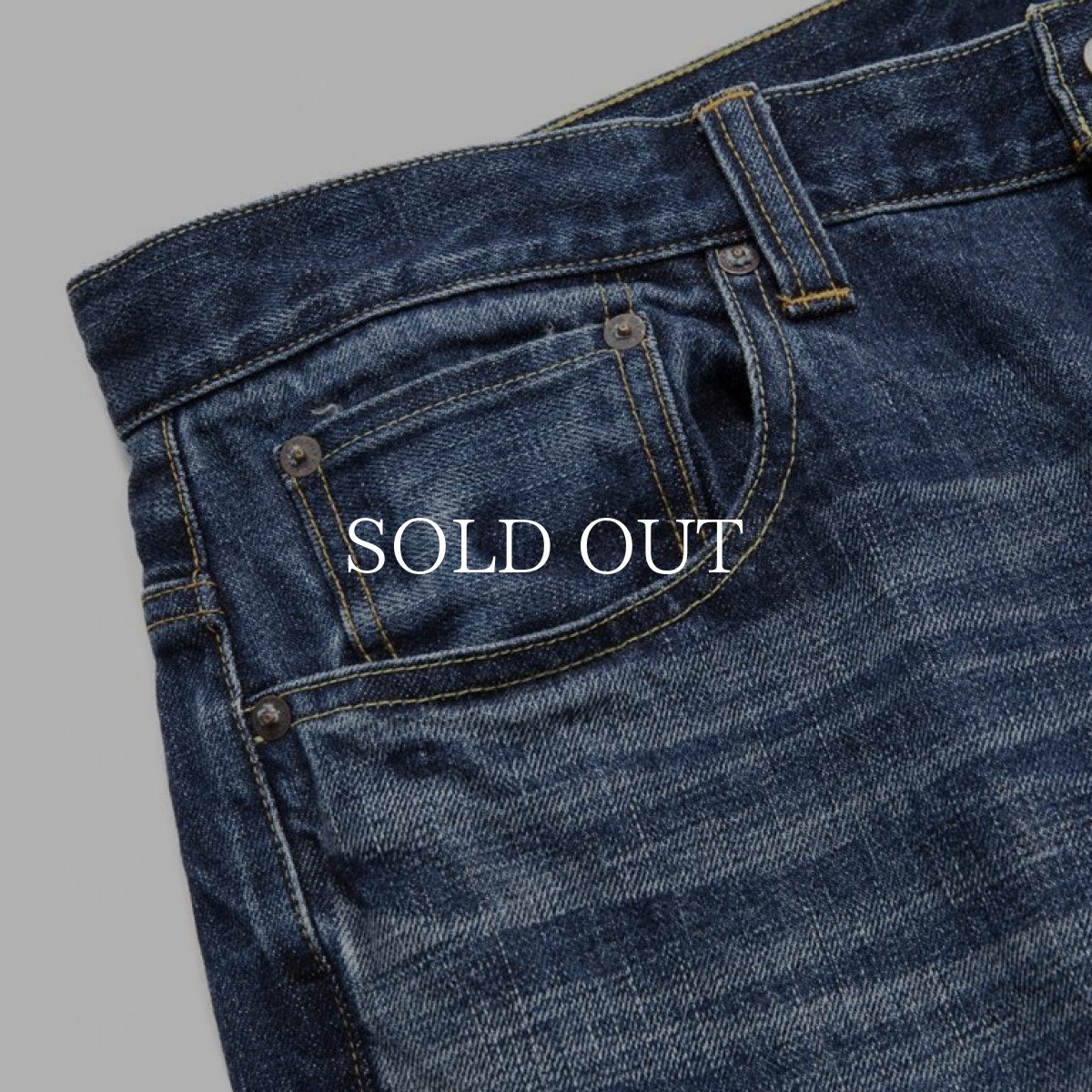 画像5: CALEE  Vintage reproduct tapered used denim pants (Used Indigo Blue) (5)