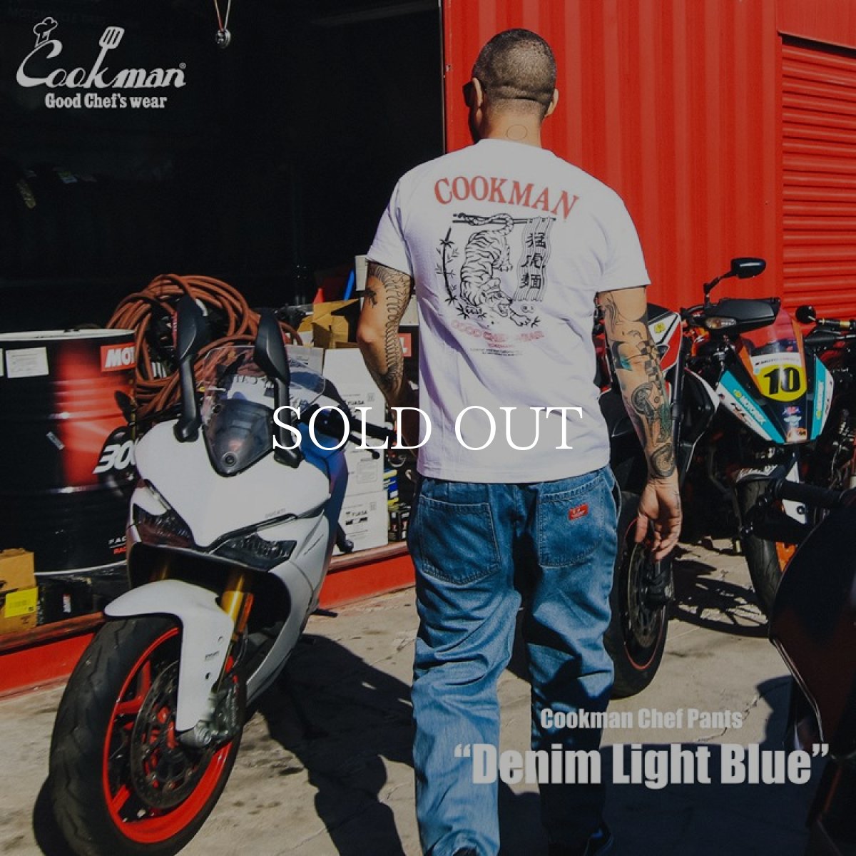 画像20: COOKMAN  Chef Pants Denim Light Blue (Light Blue) (20)