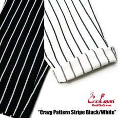 画像8: COOKMAN  シェフパンツ Chef Pants Crazy Pattern Stripe Black/White (Multi) (8)