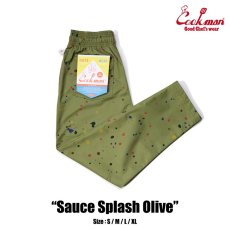 画像1: COOKMAN  シェフパンツ Chef Pants Sauce Splash Olive (Olive Green) (1)