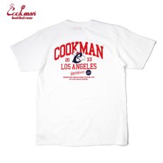 画像2: COOKMAN  Tシャツ College Logo (White) (2)