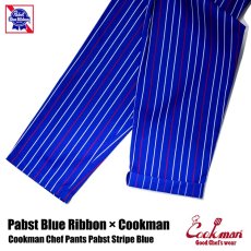 画像7: COOKMAN  シェフパンツ Chef Pants Pabst Stripe Blue (Blue) (7)