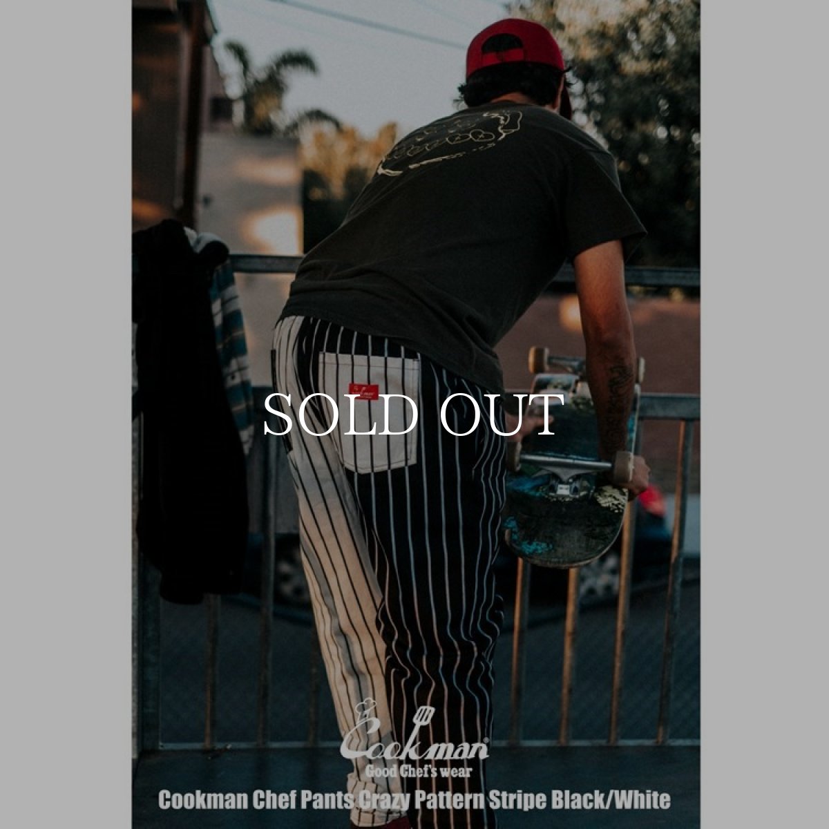 画像9: COOKMAN  シェフパンツ Chef Pants Crazy Pattern Stripe Black/White (Multi) (9)