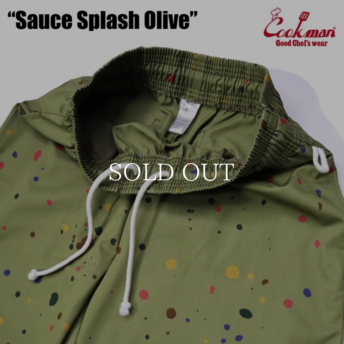 画像6: COOKMAN  シェフパンツ Chef Pants Sauce Splash Olive (Olive Green) (6)