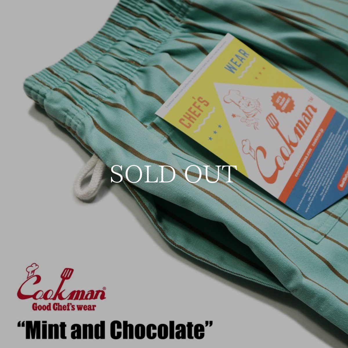画像5: COOKMAN  シェフパンツ Chef Pants Mint and Chocolate (Pale Blue) (5)