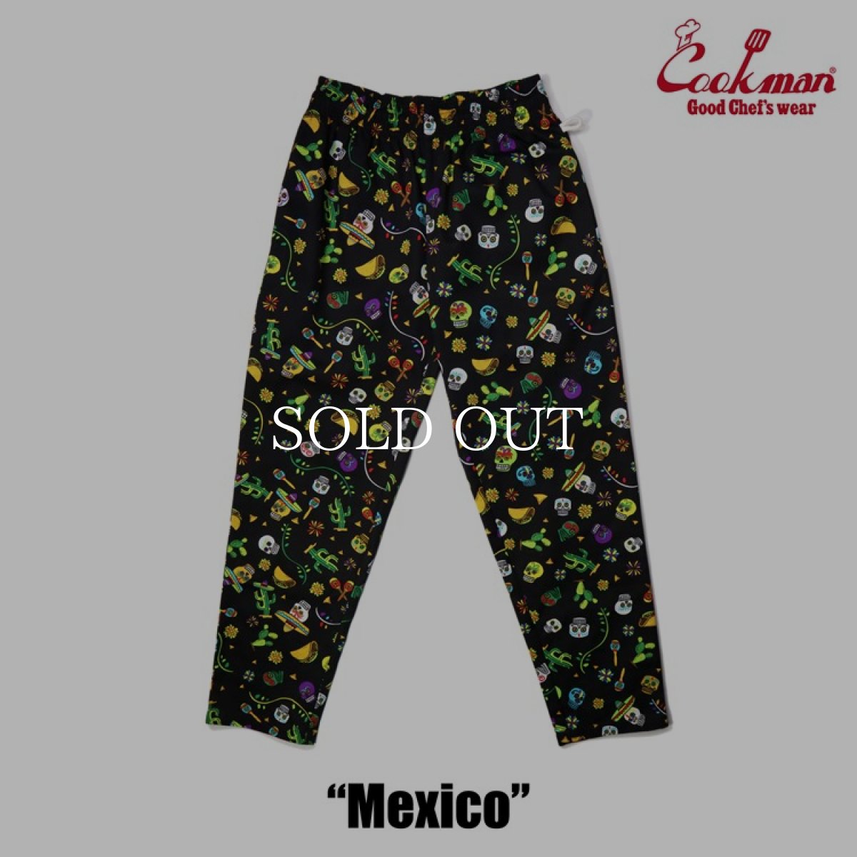 画像3: COOKMAN  シェフパンツ Chef Pants Mexico (Black) (3)