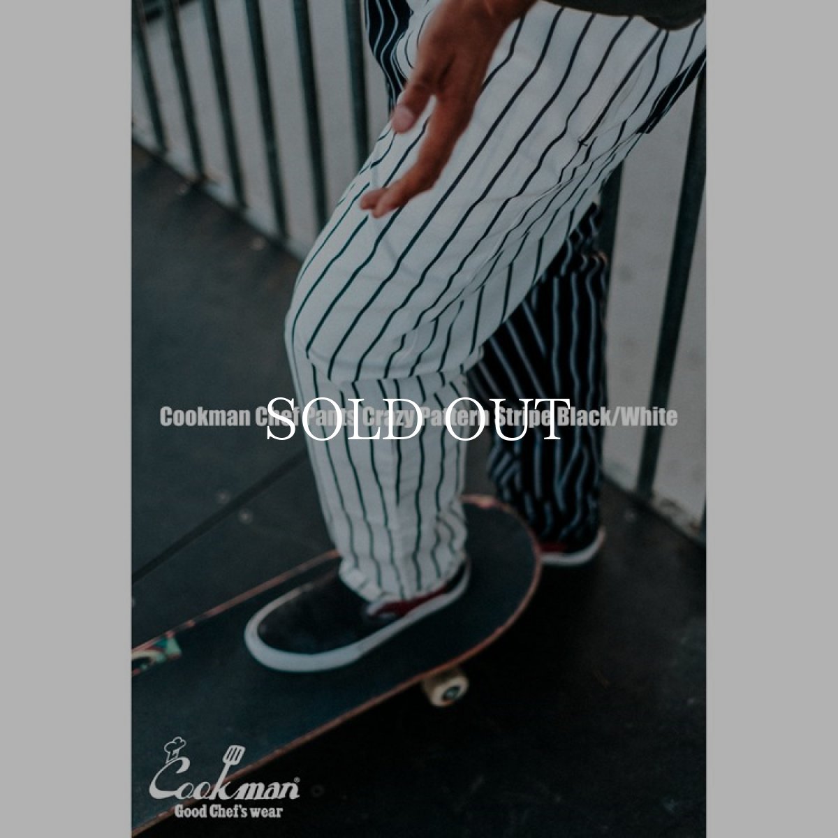 画像13: COOKMAN  シェフパンツ Chef Pants Crazy Pattern Stripe Black/White (Multi) (13)