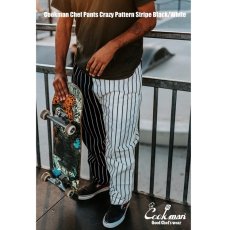 画像12: COOKMAN  シェフパンツ Chef Pants Crazy Pattern Stripe Black/White (Multi) (12)