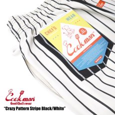 画像5: COOKMAN  シェフパンツ Chef Pants Crazy Pattern Stripe Black/White (Multi) (5)