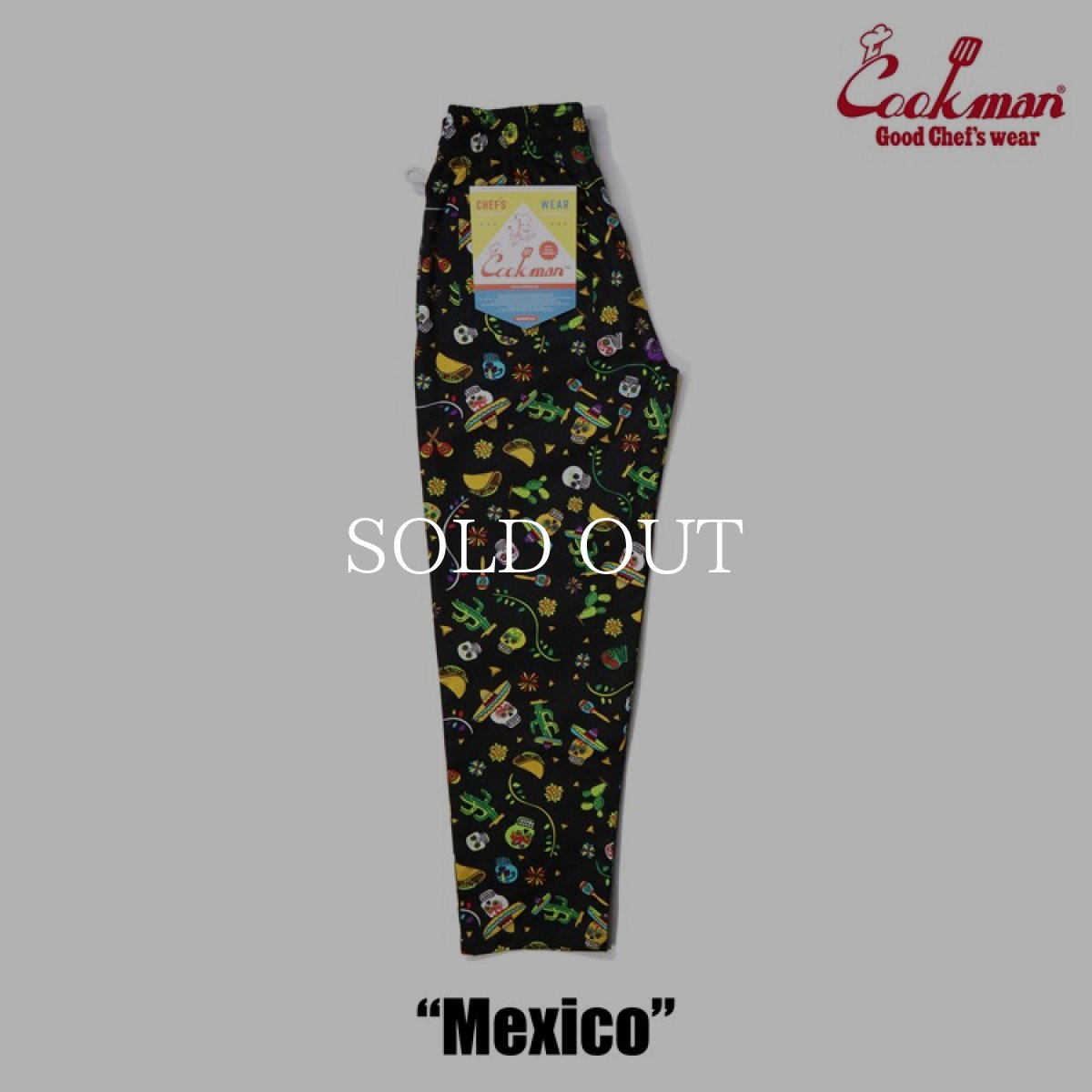 画像2: COOKMAN  シェフパンツ Chef Pants Mexico (Black) (2)