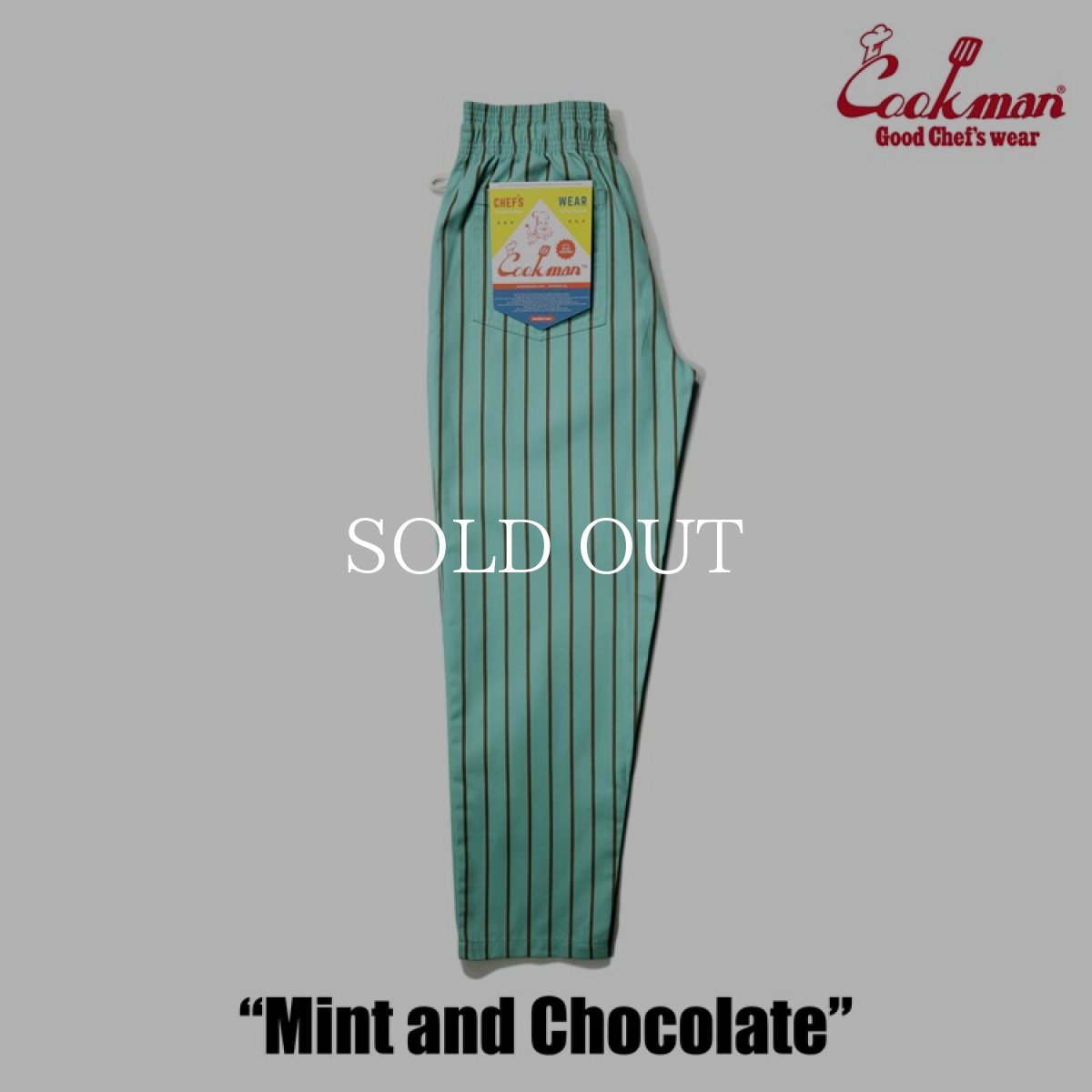 画像2: COOKMAN  シェフパンツ Chef Pants Mint and Chocolate (Pale Blue) (2)