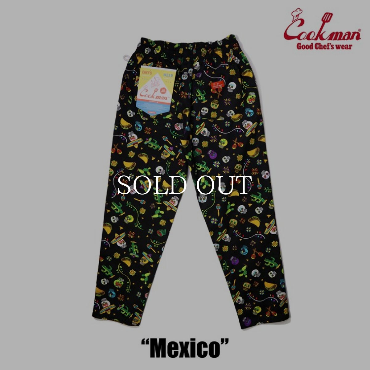 画像4: COOKMAN  シェフパンツ Chef Pants Mexico (Black) (4)