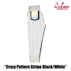 画像2: COOKMAN  シェフパンツ Chef Pants Crazy Pattern Stripe Black/White (Multi) (2)