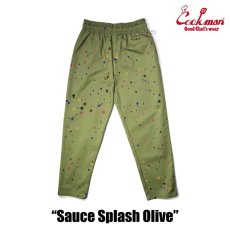 画像3: COOKMAN  シェフパンツ Chef Pants Sauce Splash Olive (Olive Green) (3)