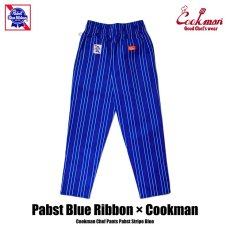 画像3: COOKMAN  シェフパンツ Chef Pants Pabst Stripe Blue (Blue) (3)