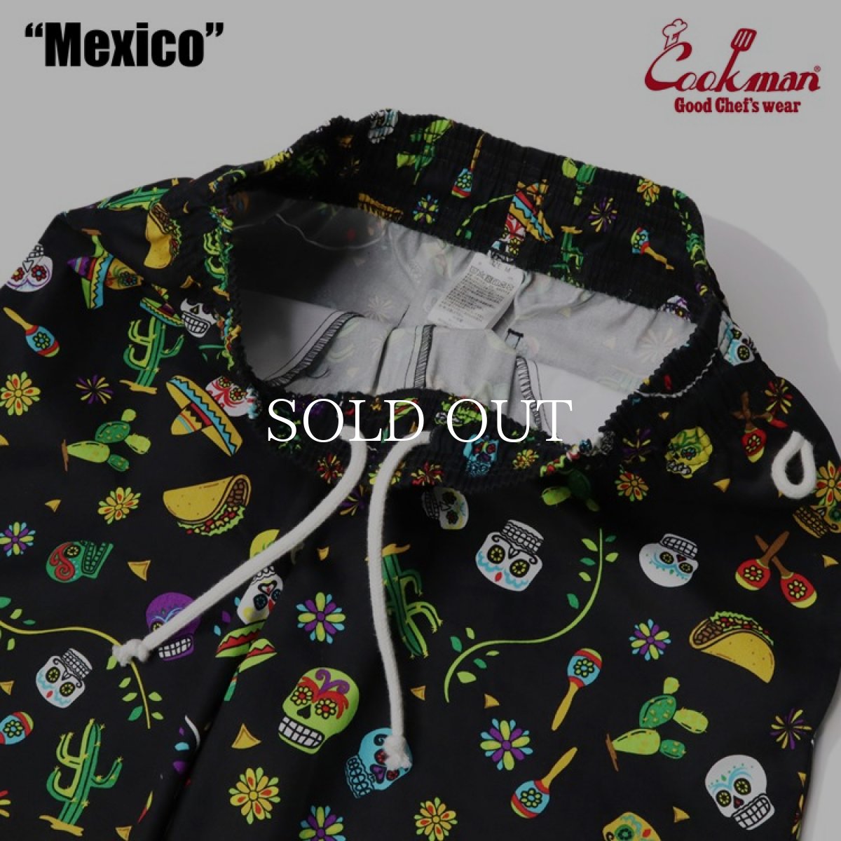 画像5: COOKMAN  シェフパンツ Chef Pants Mexico (Black) (5)