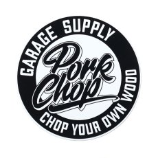 画像1: PORKCHOP GARAGE SUPPLY  CIRCLE SCRIPT STICKER (1)