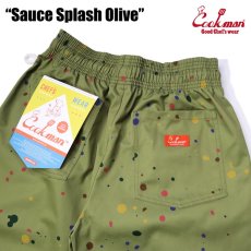 画像6: COOKMAN  シェフパンツ Chef Pants Short Sauce Splash Olive (Olive Green) (6)