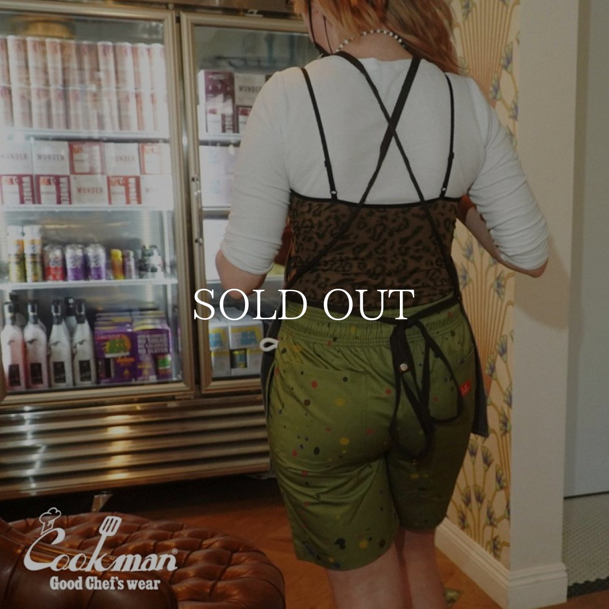 画像10: COOKMAN  シェフパンツ Chef Pants Short Sauce Splash Olive (Olive Green) (10)