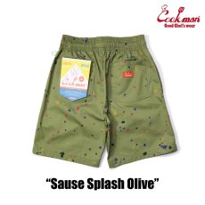 画像3: COOKMAN  シェフパンツ Chef Pants Short Sauce Splash Olive (Olive Green) (3)