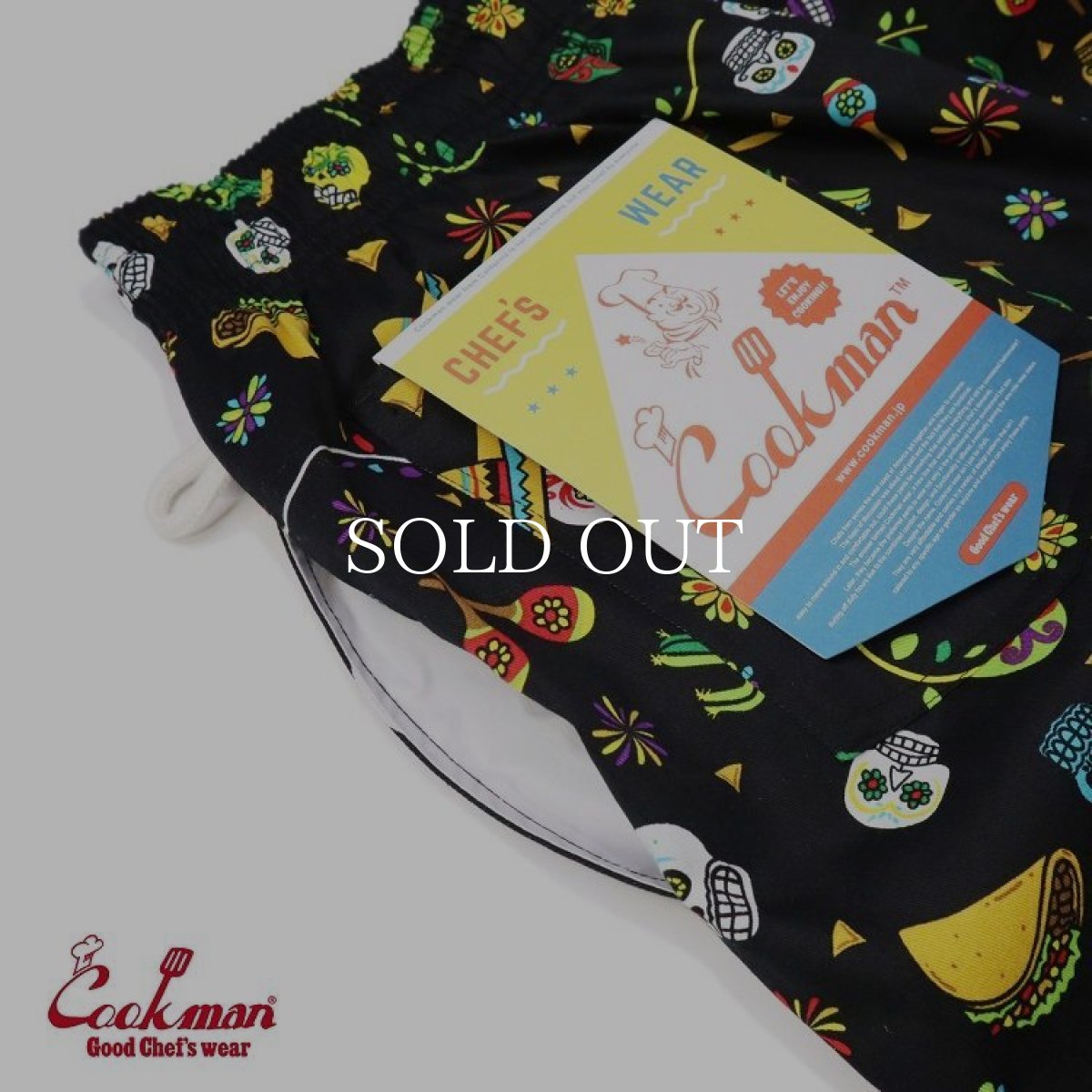 画像7: COOKMAN  シェフパンツ Chef Pants Short Mexico (Black) (7)