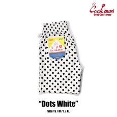 画像1: COOKMAN  シェフパンツ Chef Pants Short Dots White (White) (1)