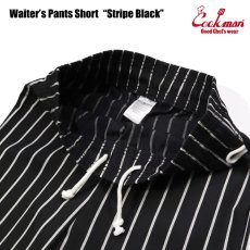 画像4: COOKMAN  ウェイターズパンツ Waiter's Pants Short Stripe Black (Black) (4)