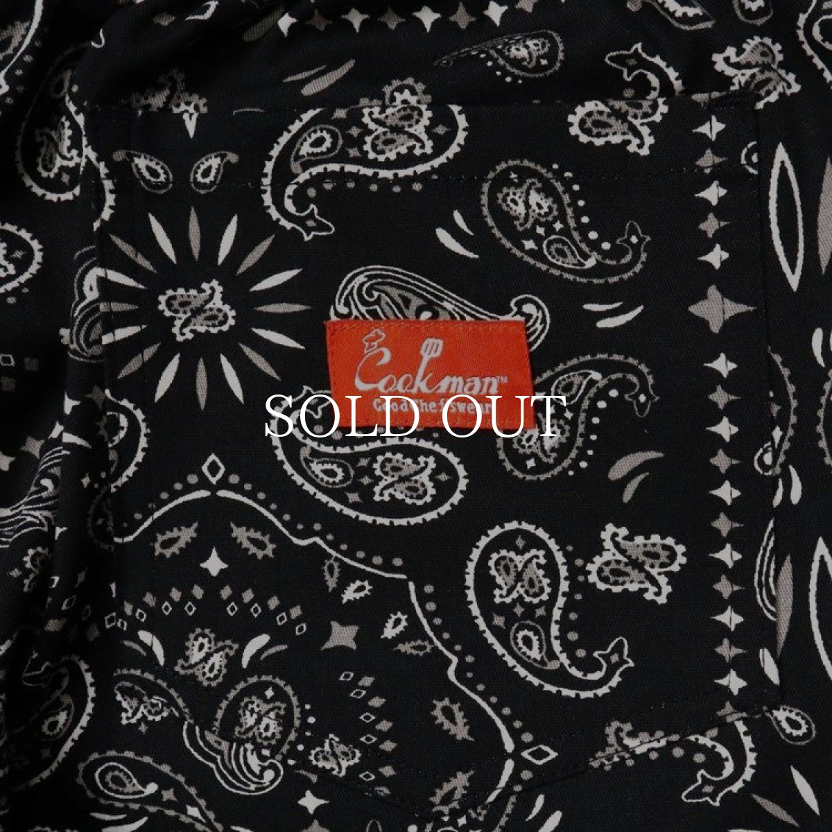 画像6: COOKMAN  ウェイターズパンツ Waiter's Pants Short Paisley Black (Black) (6)