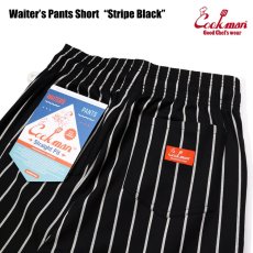 画像5: COOKMAN  ウェイターズパンツ Waiter's Pants Short Stripe Black (Black) (5)